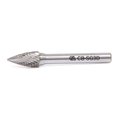 Continental Abrasives SG-3 Double Cut Arch Pointed Nose Tungsten Carbide Burr CB-SG3D